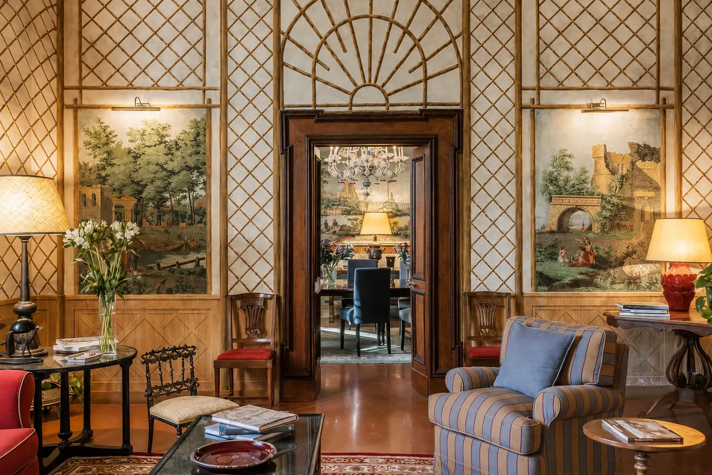 Il salone dipinto a trompe-l'œil