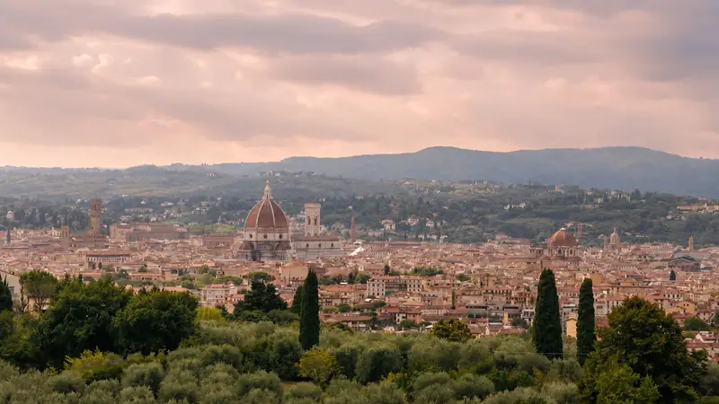 Firenze dalla villa: il Duomo e il campanile
